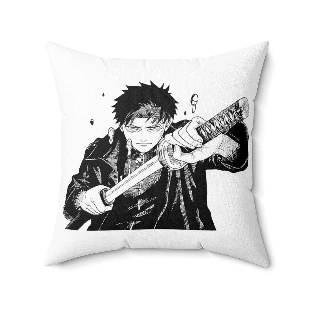 Flame of the Warrior Kagurabachi Throw Pillow - alternate angle 4, merchandise